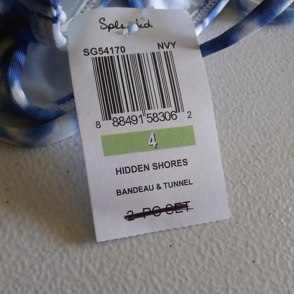 Spendid Girls - Hidden Shores Tie Dye Bandeau Top - Lil Girl Bikini Top - Picture 3 of 5